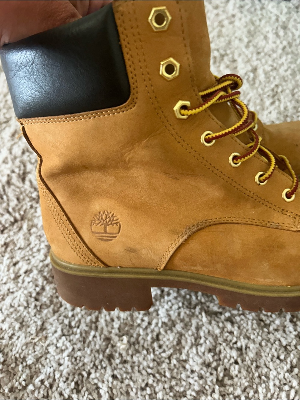 Timberland Women's Wheat Lace-Up Ankle Boot with Black Collar